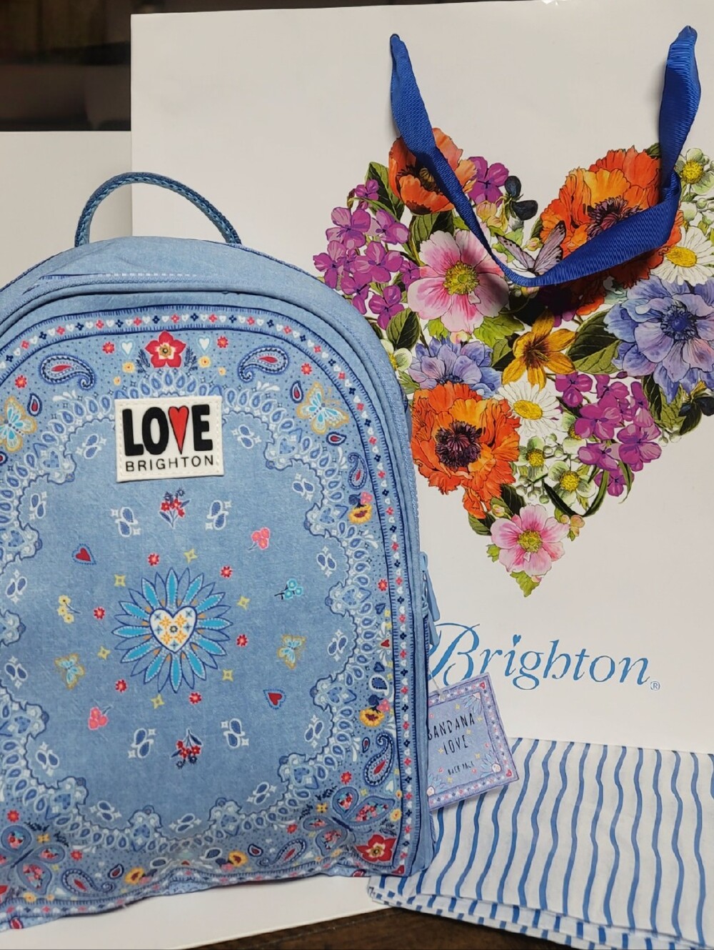 NEW Brighton Bandana Love Backpack NWT